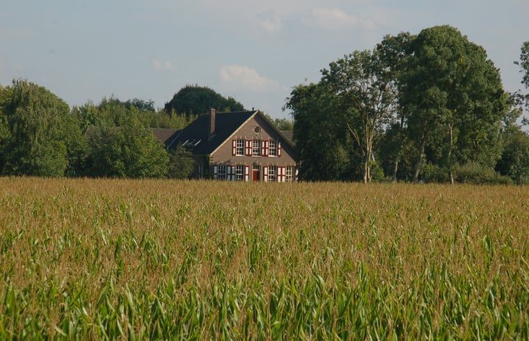 Vakantiehuis in De Steeg omgeven door uitgestrekte velden in Veluwe, Gelderland.