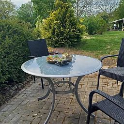 Geniet van de serene tuin bij Vakantiehuis in Leinefelde-Worbis, Thuringen, perfect voor ontspanning in de natuur.