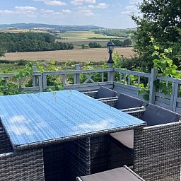 Enjoy panoramic views from the terrace of Holiday Home in Lanty, Burgundy, France.
