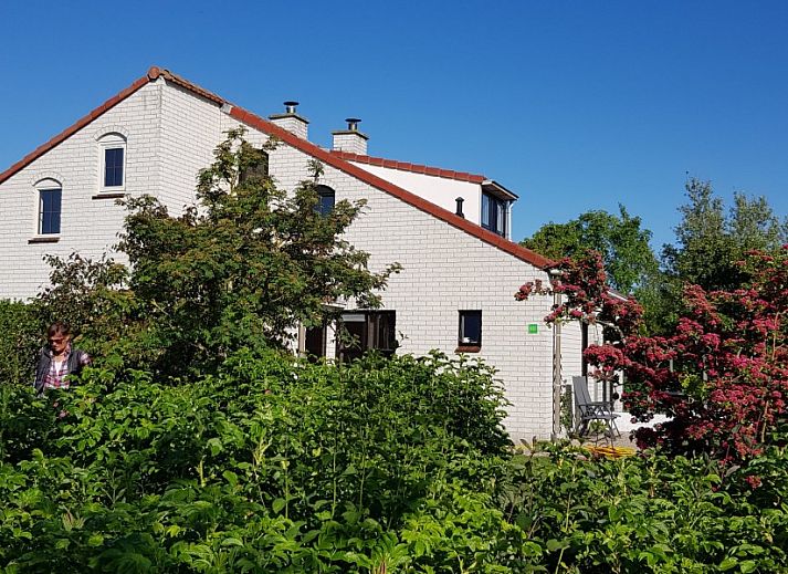 Houten tuinhuis bij Ferienperle vakantiehuis in De Cocksdorp, Texel, Waddeneilanden.