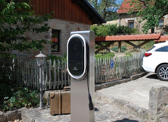 Moderne keuken in Huisje in Rudolstadt, vakantiehuis in Thuringen, Duitsland.