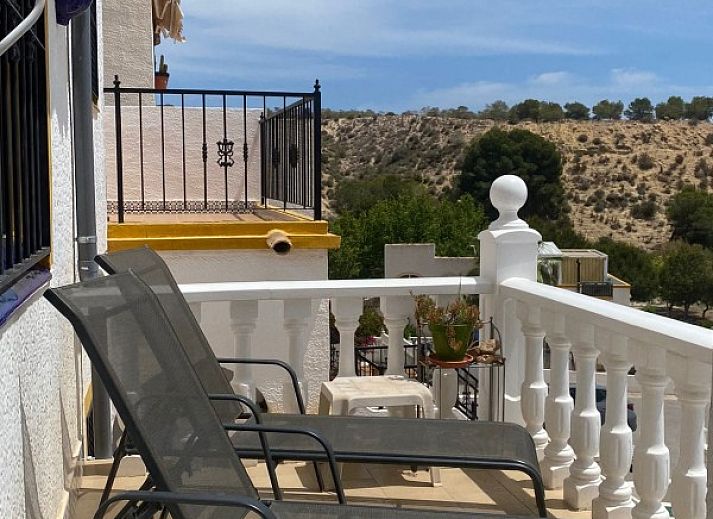 Adembenemend uitzicht vanaf Casa Panis vakantiehuis in La Marina Urbanisation, Costa Blanca, Spanje.