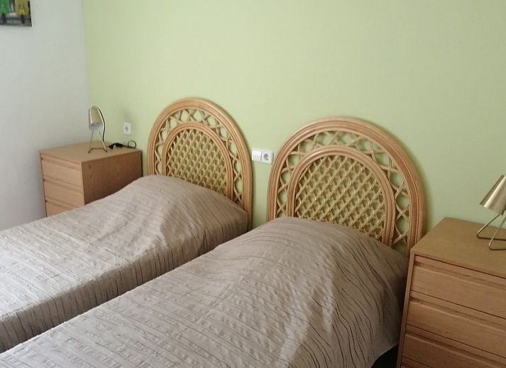 Ontspan bij het zwembad van Villa Esmeralda in Javea, Costa Blanca, omgeven door weelderige palmbomen en zonnig weer.
