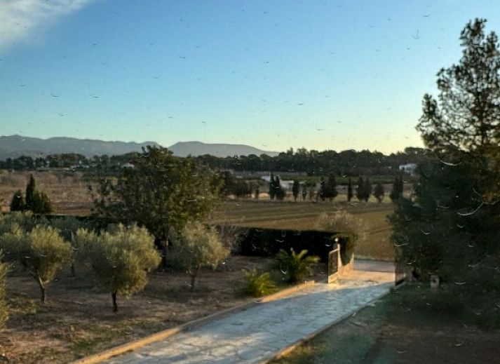 Ontspan in een hangmat bij Finca Kim, een vakantiehuis in Lliria, Valencia, omgeven door de serene natuur van Costa del Azahar.