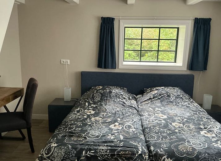 Charmante boerderij-gevel van Vakantiehuis in Nijemirdum, Friese bossen, Friesland.