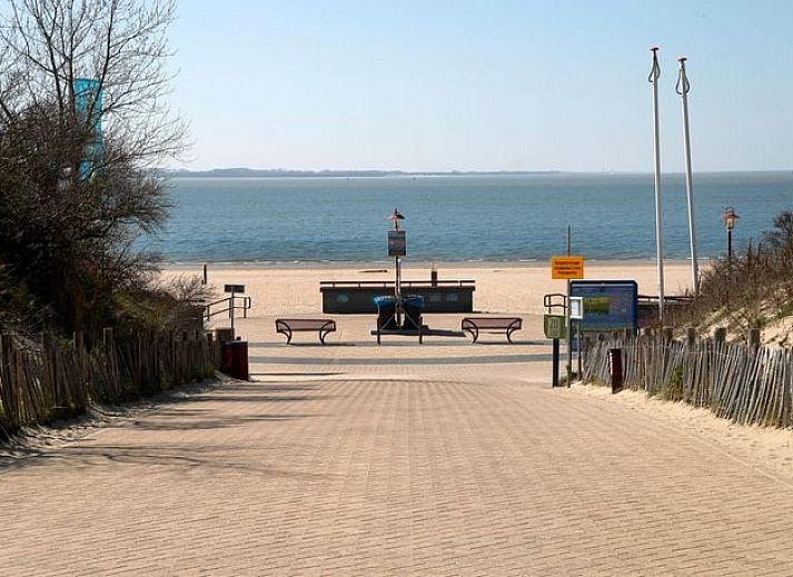 Landschappelijk aangelegde tuin bij Pinquin 31 vakantiehuis in Rockanje, met siergrassen en privacy in Voorne Putten, Zuid-Holland.
