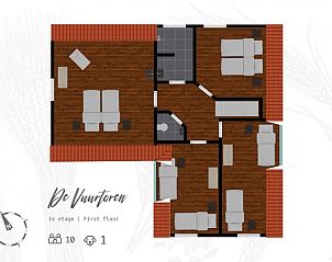 Guest house 01011032 - Holiday property Texel - Unieke 10 pers. Farm Lodge De Vuurtoren op 'Hoeve Vianen' 