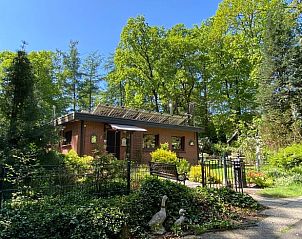 Vakantiehuisje in Uelsen, omgeven door weelderige natuur in Nedersaksen, Duitsland, biedt een serene ontsnapping in een groene omgeving.