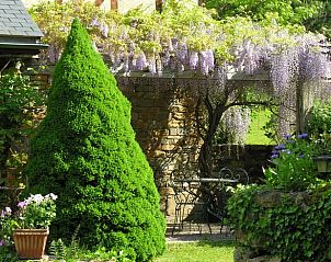 Charmant vakantiehuis in Oust, Midi-Pyrenees, Frankrijk omgeven door weelderige natuur en bloeiende tuinen.