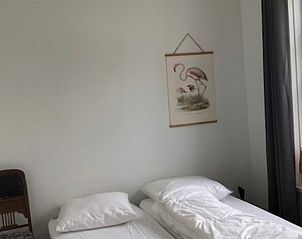 Schlafzimmer im Ferienhaus in Molkwerum mit zwei Einzelbetten und ruhiger Atmosphre.