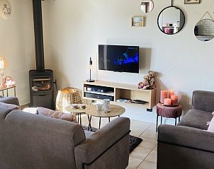 Gezellige zithoek in Huisje Amli, vakantiehuis in Bredene aan de Belgische kust.