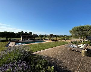 Enjoy the serene garden and pool at Fon-101 Villa Finca Fonteta, a vacation home in beautiful Fonteta, Costa Brava, Spain.