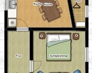 Verblijf 16003204 - Appartement Thüringen - FeWo Gutendorf