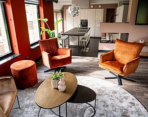 Gezellige zithoek in Vakantiehuis in Fluitenberg, Zuidwest Drenthe, met moderne meubels.