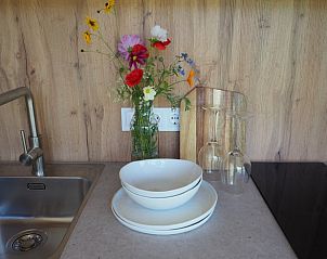 Details van de keuken in Vakantiehuisje in Emmeloord, Oostelijk Flevoland, Flevoland.