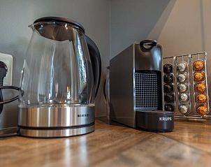 Koffie- en theefaciliteiten in Huisje in Nij Beets, vakantieaccommodatie op het Friese platteland.