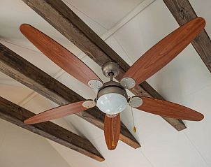 Plafondventilator in Huisje in Nij Beets, vakantiehuis in Nij Beets, voor een aangename temperatuur.