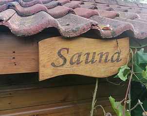 Houten saunahuisje bij Vakantiehuisje in Nij Beets, Friesland.