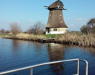 Historische molen in de buurt van Huisje in Gersloot, vakantieaccommodatie in Friesland.
