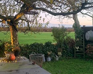 Kleurrijke hangmat in tuin van Huisje in Zoelen, vakantiehuis in Rivierengebied, Gelderland.
