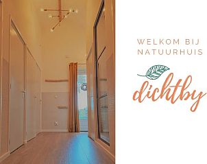 Verlichte gang in Vakantiehuisje in Rucphen, een natuurhuis in West Brabant.