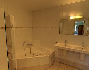 Luxe badkamer met jacuzzi in de Witker vakantiehuis in Ootmarsum, Twente.