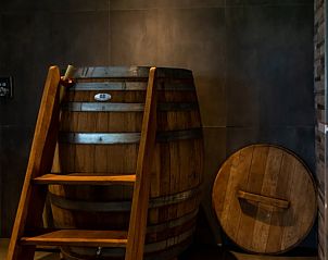 Moderne sauna in vakantiehuis in Vroomshoop, Twente, voor ultieme ontspanning.