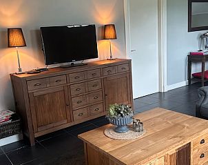 Moderne entertainmenthoek in Huisje in Hengevelde, vakantiehuis in Twente, Overijssel.