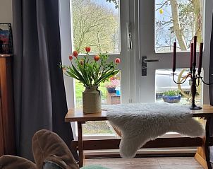 Uitzicht vanuit Vakantiehuisje in Basse, Noordwest Overijssel, met een rustgevend interieur.
