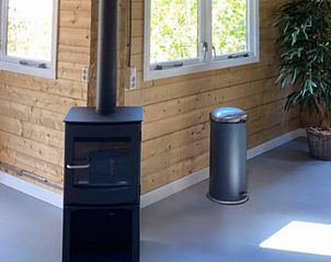 Houtkachel in Oak Valley 15 vakantiehuis, Soesterberg, Utrecht noord.