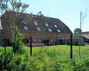 Achterzijde van Hoeve Plantlust in Oostkapelle, vakantieaccommodatie met ruime tuin in Zeeland.