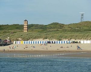 Strand van Dishoek, Walcheren nabij Van de Zeeuwse Stromen vakantiehuis, Zeeland met strandhuisjes.