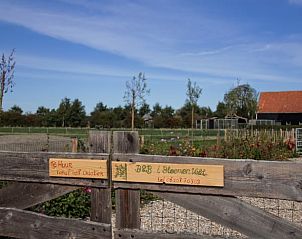 Ingang van Vakantiehuis in Ritthem met landelijke omgeving, Walcheren, Zeeland.